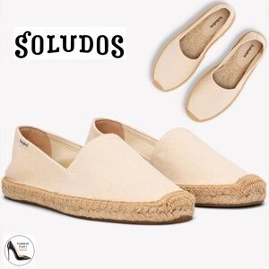 Soludos Original Dali Espadrille Shoes Beige Natural Canvas Slip On Loafers 8